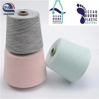 OBP Certificated Polyester Yarn Recycled Ocean Bound Plastic Yarn